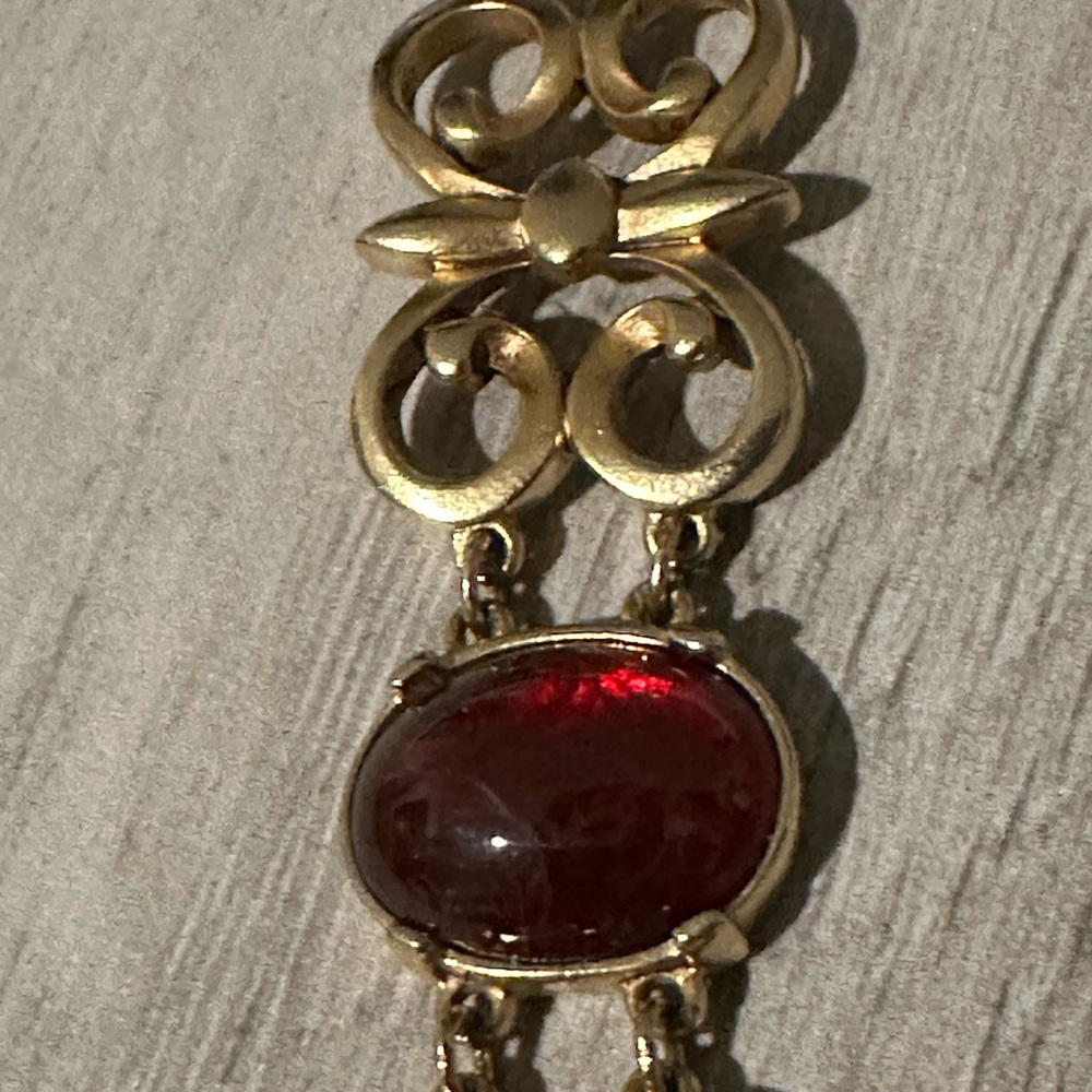 Vintage Swarovski SAL Signed Fleur- de- lis Gold Tone - Picture 9 of 16